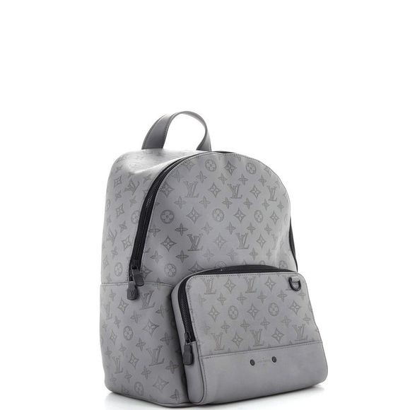 Louis Vuitton Racer Backpack Monogram Shadow Leather Gray - Picture 2 of 7